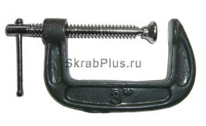 Струбцина G образная  8" (200 мм) серая усиленная SKRAB 25238 купить оптом в СПб