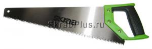Ножовка по дереву 400 мм КРУПНЫЙ каленый 3D зуб GREEN SK5 SKRAB 20515 купить оптом и в розницу в СПб