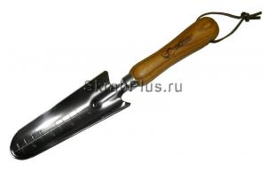 Совок садовый посадочный 300 мм УЗКИЙ с деревянной ручкой SS SKRAB 28391 купить оптом и в розницу в СПб
