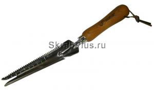 Удалитель сорняков - совок узкий универсальный 330 мм HCS сталь с деревянной ручкой SKRAB 28402 купить оптом в СПб