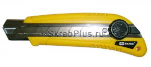 Нож строительный монтажный 25 / 0,7 мм с выдвижным лезвием пластиковый корпус SKRAB 26740 купить оптом и в розницу в СПб